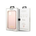 Guess Silicone Logo Plate MagSafe - Etui iPhone 13 Mini (różowy)