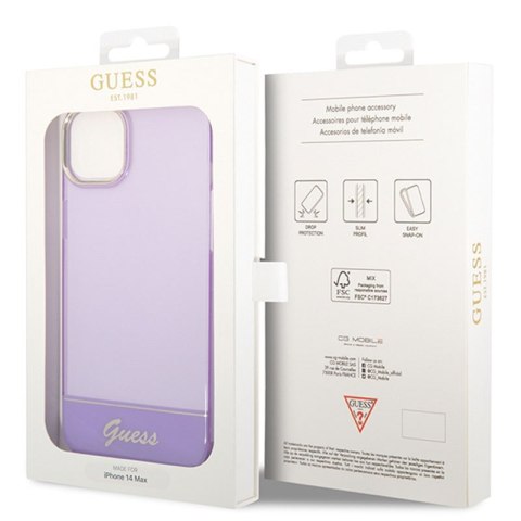 Guess Translucent - Etui iPhone 14 Plus (fioletowy)