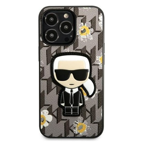 Karl Lagerfeld Iconic Karl Flower - Etui iPhone 13 Pro (szary)