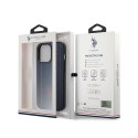US Polo Assn Leather Stitch - Etui iPhone 14 Pro Max (granatowy)