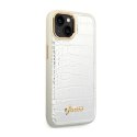 Guess Croco Collection - Etui iPhone 14 Plus (srebrny)