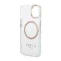 Guess Metal Outline Magsafe - Etui iPhone 14 (przezroczysty / złoty)
