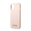 Guess Silicone Logo Plate MagSafe - Etui iPhone 13 (różowy)