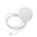 Guess Bundle Pack MagSafe 4G - Zestaw etui + ładowarka MagSafe iPhone 13 Pro Max (różowy/złoty)