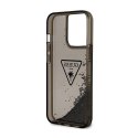 Guess Liquid Glitter Triangle Logo Case - Etui iPhone 14 Pro Max (czarny)