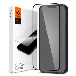 Spigen Glass FC - Szkło hartowane do iPhone 17e / 16e / 14 / 13 / 13 Pro (Czarna ramka)