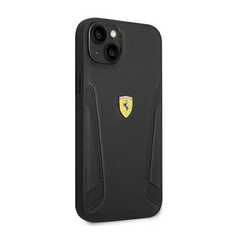 Ferrari Leather Stamp Sides - Etui iPhone 14 Plus (Czarny)