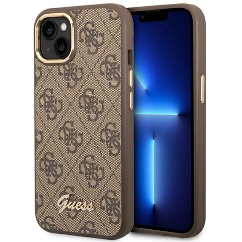 Guess 4G Metal Camera Outline Case - Etui iPhone 14 Plus (Brązowy)