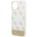 Guess 4G Stripe Script Logo Electroplated Pattern - Etui iPhone 14 Plus (złoty)