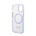 Guess Gold Outline Translucent MagSafe - Etui iPhone 14 (fioletowy)