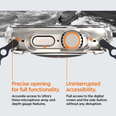 Spigen Ultra Hybrid - Obudowa do Apple Watch Ultra 49 mm (Przezroczysty)