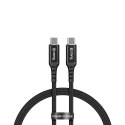 Crong Armor Link - Kabel 100W PD 5A USB-C do USB-C 120cm (czarny)
