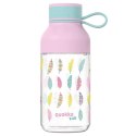 Quokka Ice Kids with strap - Butelka na wodę ecozen 430 ml z paskiem (Feathers)