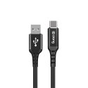 Crong Armor Link - Kabel 60W PD 3A USB-A do USB-C 25cm (czarny)