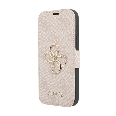 Guess Booktype 4G Big Metal Logo - Etui iPhone 13 Pro (różowy)