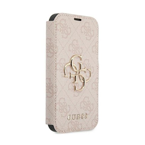Guess Booktype 4G Big Metal Logo - Etui iPhone 13 Pro (różowy)