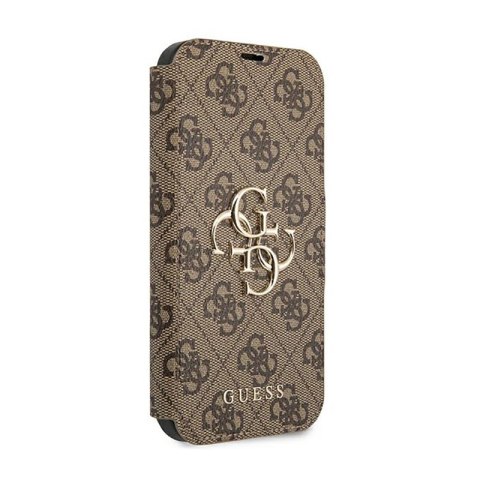Guess Booktype 4G Big Metal Logo - Etui iPhone 13 Pro (brązowy)