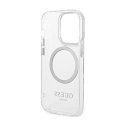 Guess Metal Outline MagSafe - Etui iPhone 14 Pro (przezroczysty / srebrny)