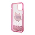Karl Lagerfeld Liquid Glitter NFT Choupette Head - Etui iPhone 12 / iPhone 12 Pro (różowy)