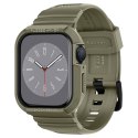 Spigen Rugged Armor Pro - Pasek z obudową do Apple Watch 44/45 mm (Vintage Khaki)
