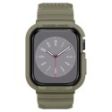 Spigen Rugged Armor Pro - Pasek z obudową do Apple Watch 44/45 mm (Vintage Khaki)