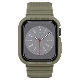 Spigen Rugged Armor Pro - Pasek z obudową do Apple Watch 44/45 mm (Vintage Khaki)