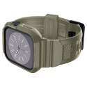Spigen Rugged Armor Pro - Pasek z obudową do Apple Watch 44/45 mm (Vintage Khaki)
