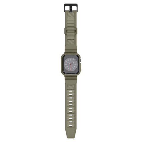 Spigen Rugged Armor Pro - Pasek z obudową do Apple Watch 44/45 mm (Vintage Khaki)