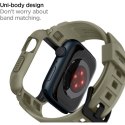 Spigen Rugged Armor Pro - Pasek z obudową do Apple Watch 44/45 mm (Vintage Khaki)