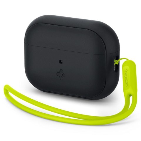 Spigen Silicone Fit Strap - Etui do Apple AirPods Pro 1 / 2 (Czarny / Zielony)