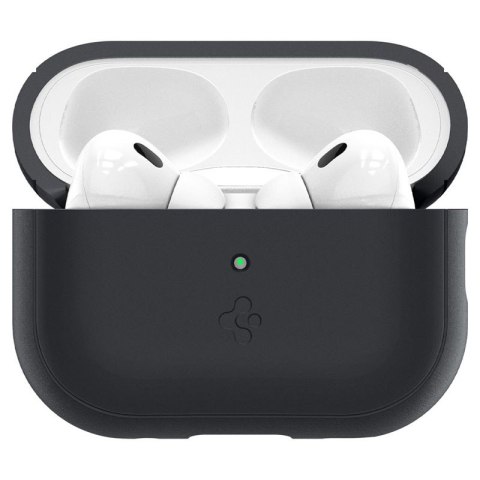 Spigen Silicone Fit Strap - Etui do Apple AirPods Pro 1 / 2 (Czarny / Zielony)