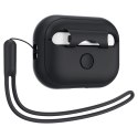 Spigen Silicone Fit Strap - Etui do Apple AirPods Pro 1 / 2 (Czarny)