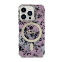 Guess Flower MagSafe - Etui iPhone 14 Pro (Różowy)