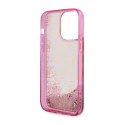 Guess Liquid Glitter Transculent 4G - Etui iPhone 14 Pro Max (Różowy)