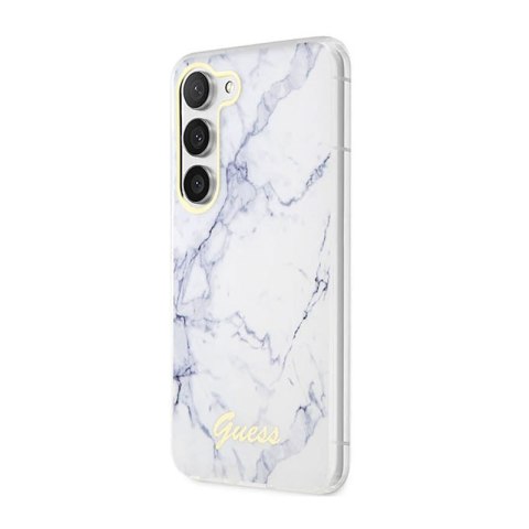 Guess Marble Collection - Etui Samsung Galaxy S23 (biały)