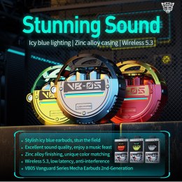 WEKOME VB05 Vanguard Series - Bezprzewodowe słuchawki Bluetooth V5.3 TWS z etui ładującym (Czerwony)