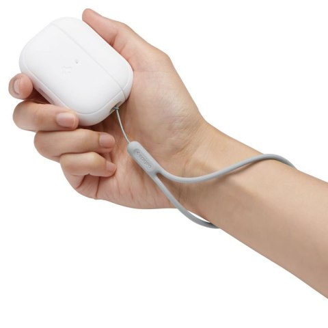 Spigen Silicone Fit Strap - Etui do Apple AirPods Pro 1 / 2 (Biały / Szary)