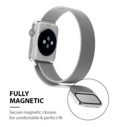 Crong Milano Steel - Pasek ze stali nierdzewnej do Apple Watch 38/40/41/42 mm (szampański)