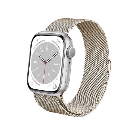 Crong Milano Steel - Pasek ze stali nierdzewnej do Apple Watch 38/40/41/42 mm (szampański)