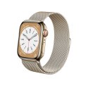 Crong Milano Steel - Pasek ze stali nierdzewnej do Apple Watch 38/40/41/42 mm (szampański)
