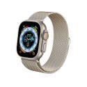 Crong Milano Steel - Pasek ze stali nierdzewnej do Apple Watch 38/40/41/42 mm (szampański)