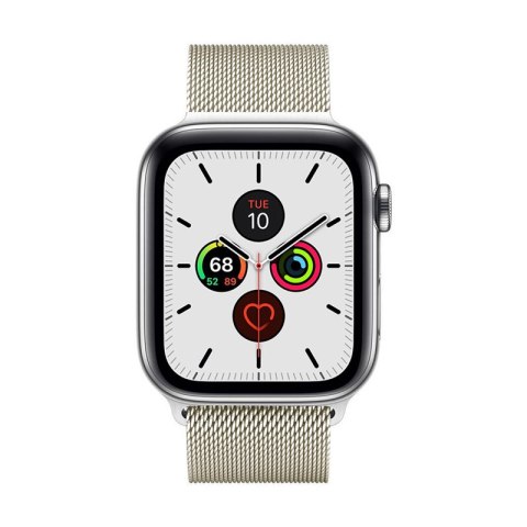Crong Milano Steel - Pasek ze stali nierdzewnej do Apple Watch 38/40/41/42 mm (szampański)