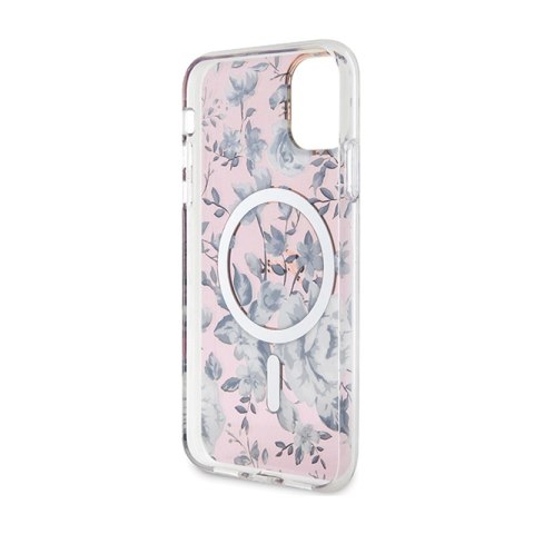 Guess Flower MagSafe - Etui iPhone 11 (Różowy)