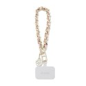Guess Universal Hand Strap Saffiano Chain 4G Charm - Uniwersalny pasek do telefonu (Różowy)