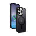 Crong Hybrid Frost MAG Cover - Etui iPhone 15 Pro Max MagSafe (czarny)