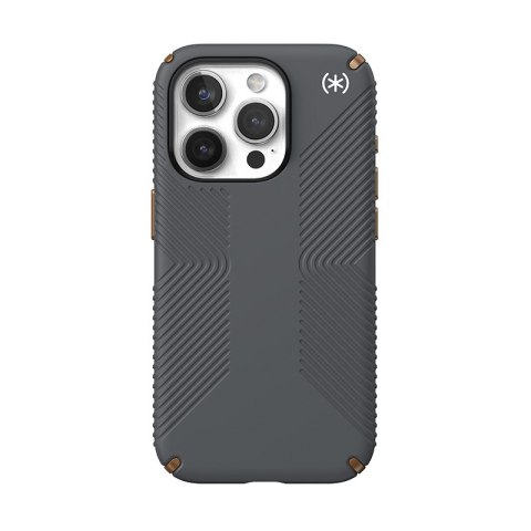 Speck Presidio2 Grip - Etui iPhone 15 Pro (Charcoal Grey / Cool Bronze / White)