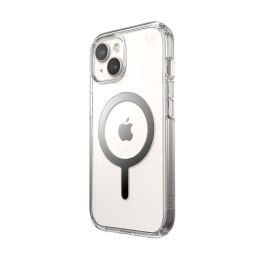 Speck Presidio Perfect-Clear MagSafe - Etui iPhone 16e / iPhone 15 / iPhone 14 / iPhone 13 (Clear / Chrome Finish / Serene Silve
