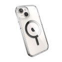 Speck Presidio Perfect-Clear MagSafe - Etui iPhone 16e / iPhone 15 / iPhone 14 / iPhone 13 (Clear / Chrome Finish / Serene Silve