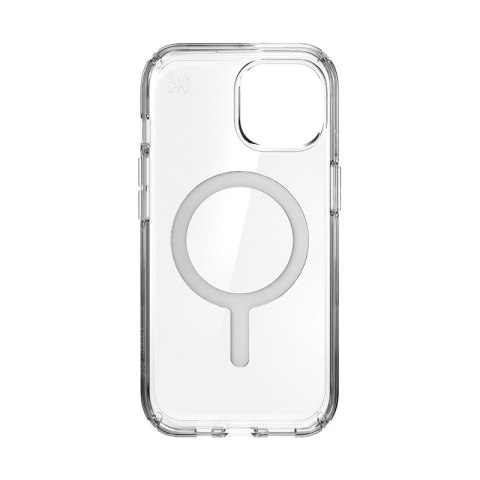Speck Presidio Perfect-Clear MagSafe - Etui iPhone 16e / iPhone 15 / iPhone 14 / iPhone 13 (Clear / Chrome Finish / Serene Silve