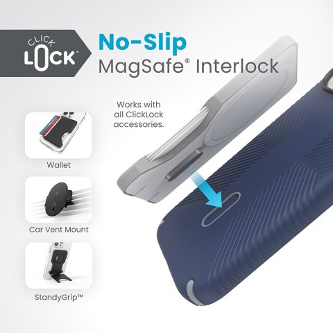 Speck Presidio2 Grip ClickLock & MagSafe - Etui iPhone 16e / iPhone 15 / iPhone 14 / iPhone 13 (Coastal Blue / Dust Grey / White